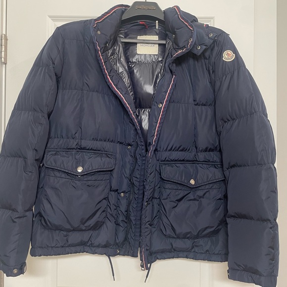 Moncler Dark Blue Quilted Puffer Coat